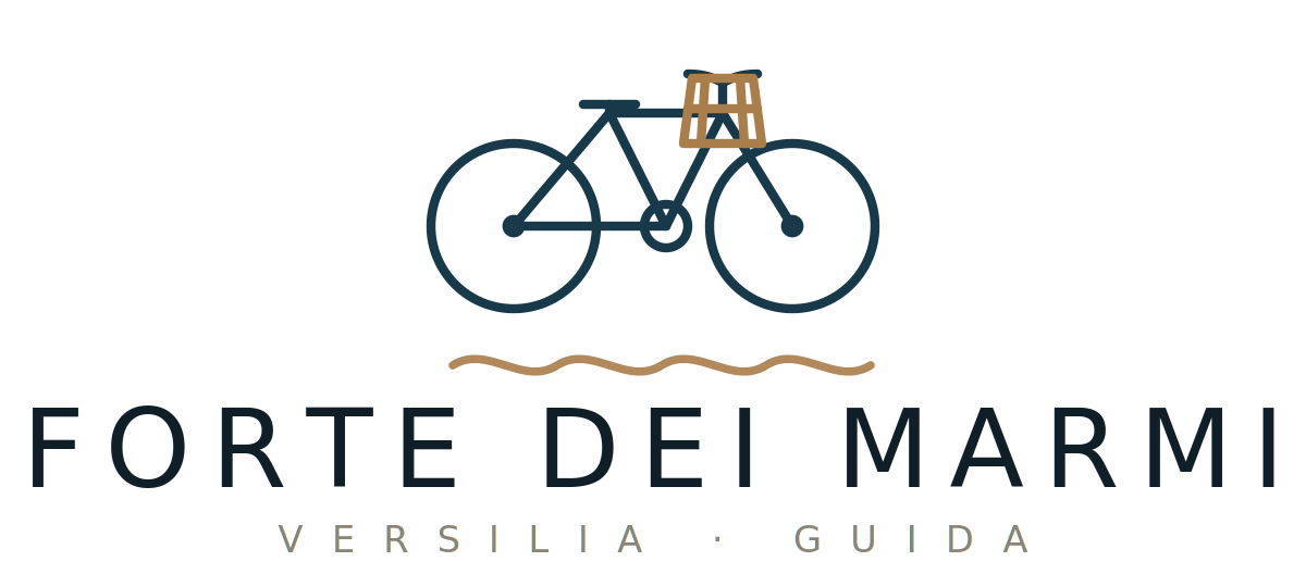 Forte dei Marmi Versilia — logo con bicicletta e cestino